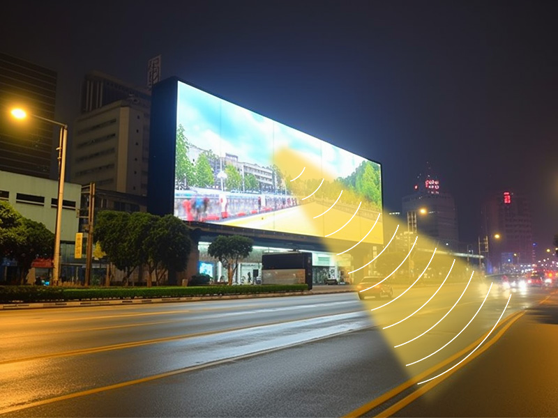 數字標牌、廣告機、LED廣告屏等場景使用定向音箱