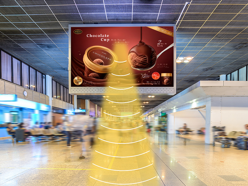 LED廣告屏與定向發聲設備結合使用