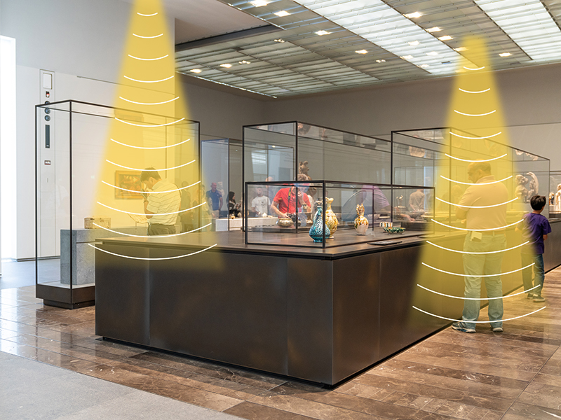 展廳定向揚(yáng)聲器,定向發(fā)聲示意圖