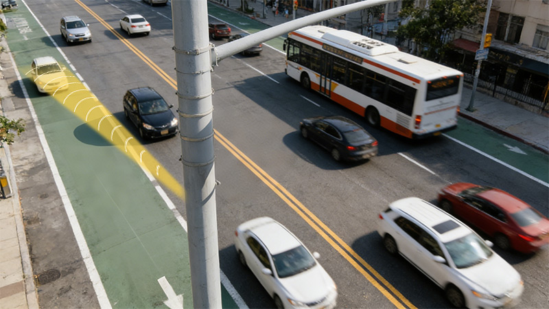 定向聲喇叭賦能公交專用道治理(示意圖)