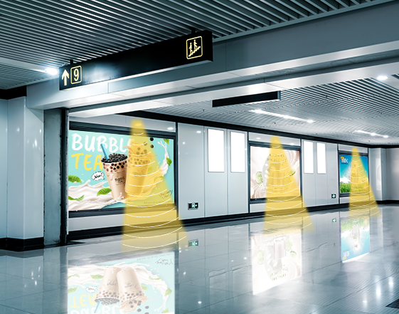 數字標牌定向喇叭提供針對性廣告信息，聲音定向傳播，提升顧客體驗。